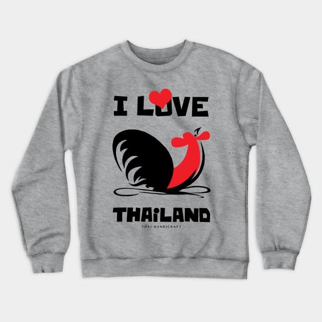 Rooster Thai Handicraft Crewneck Sweatshirt by KewaleeTee